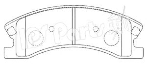 IPS PARTS ibd1091 -  Комплект тормозных колодок, дисковый тормоз